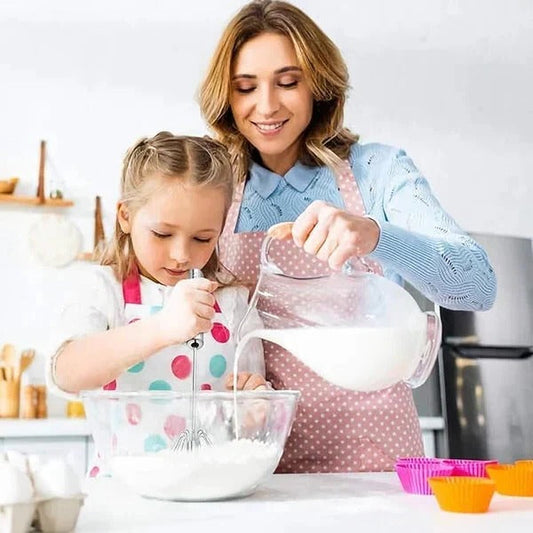 Torving Mechanical Semi-Automatic Whisk - Stainless Steel Push-Down Egg Beater