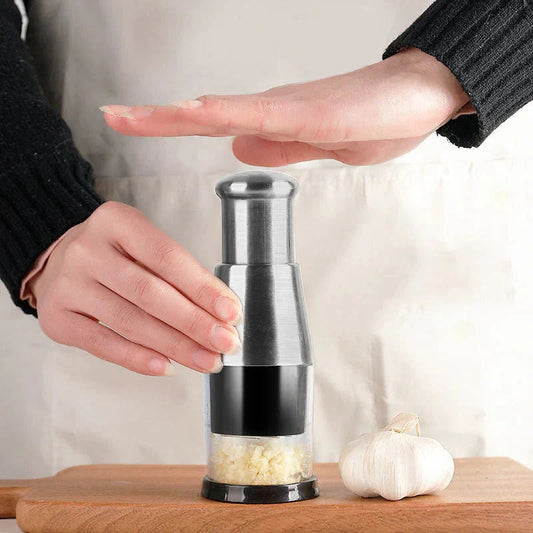 Torving Manual Garlic Chopper - Compact Hand Pull Food Chopper with Stainless Steel Blades